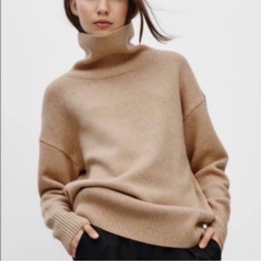 Babaton oversized wool/cashmere funnel neck